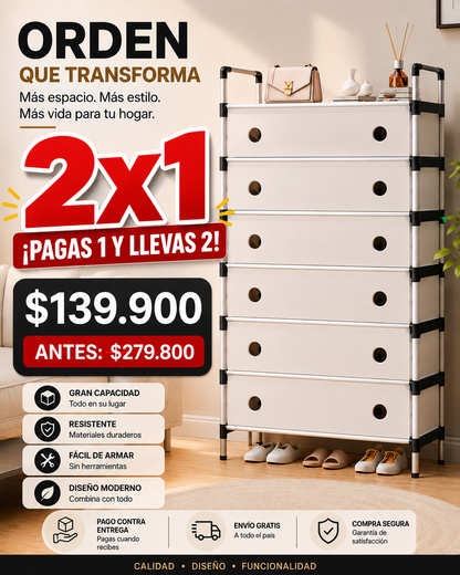 OFERTA SOLO HOY! 2x1 Organizador de Zapatos de 6 Niveles +Envío gratis🎁